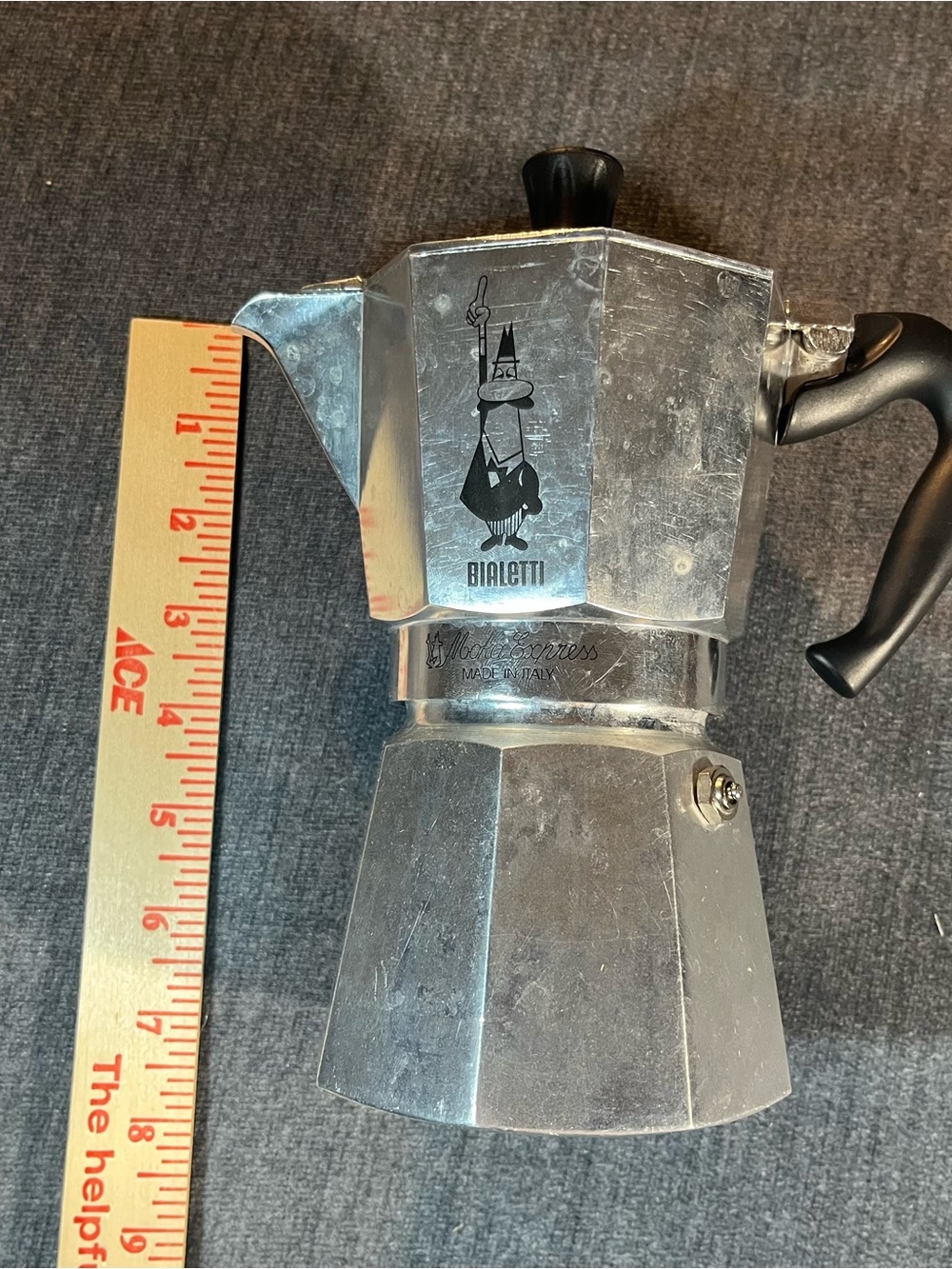 Bialetti Moka Express 6 Cup Stovetop Espresso Maker Silver Aluminum Italy Coffee